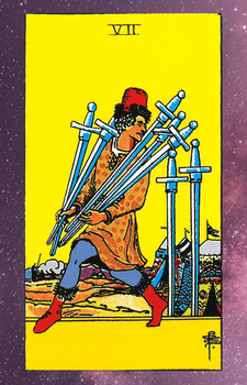 Seven Of Swords Tarot Card